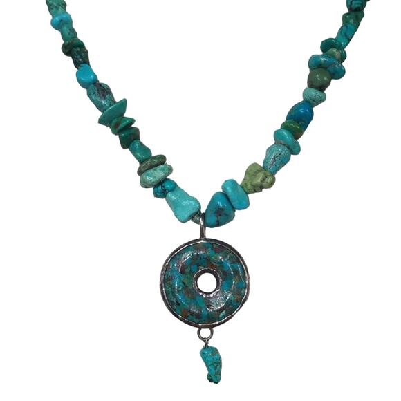 Peyote Bird Turquoise Necklace - Picture 2 of 4